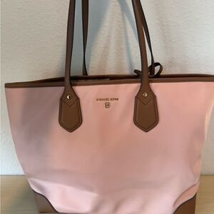 Michael Kors Pink and Brown Tote Bag
